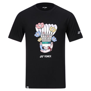 【专属】YONEX尤尼克斯羽毛球服王昶新款运动休闲短袖T恤文化衫