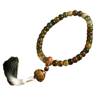 敦煌问天菩提根手持手串女生盘玩文玩风化白玉菩提子手链男款念珠