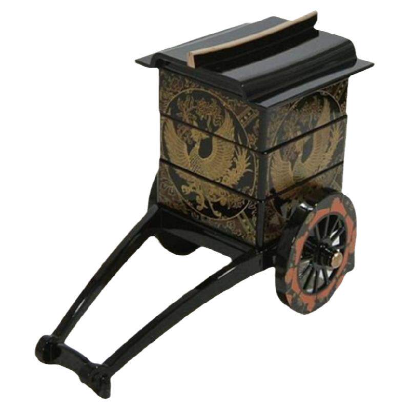 日本制进口山中三层小物件漆器