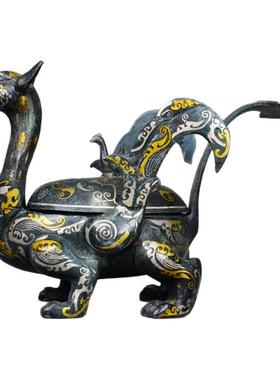 仿古青铜错金银装饰摆件