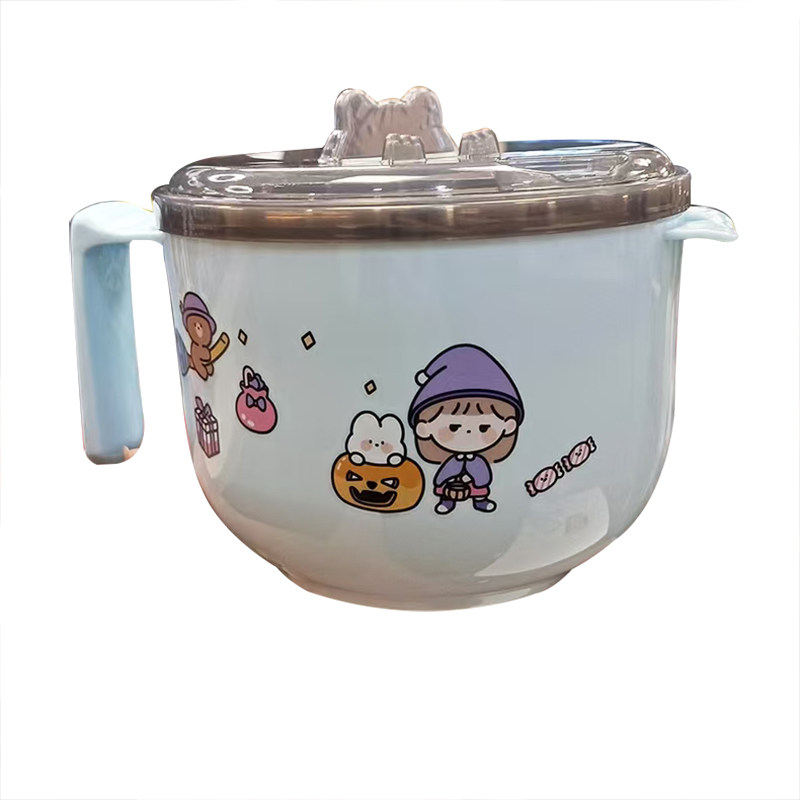 碗学生饭盒防烫宿舍泡面碗带盖