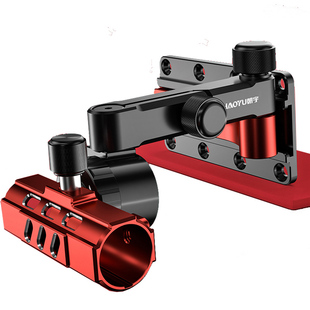 朝宇狼途钓箱配件镁铝合金大物前置炮台支架配件拐角炮台新品渔具