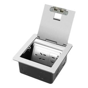 嵌入式地插座隐形隐藏式不锈钢防水地插隐藏插头超薄地面网络地插