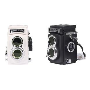 复古双反相机模型样板间书房书桌摆件飘窗装饰品仿真道具摄影主题