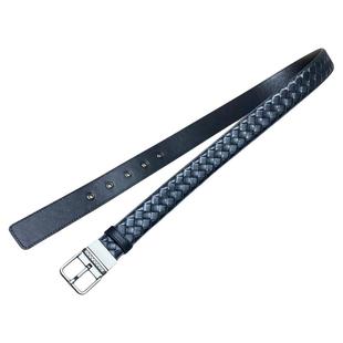 男士皮带真皮头层牛皮编织商务休闲百搭裤带旋转扣BV35手工皮腰带