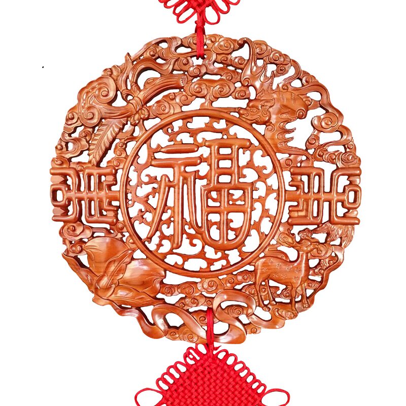 桃木中国结挂件客厅吉祥招财乔迁