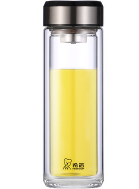 希诺双层玻璃杯高档商务泡茶杯