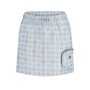 GUESS女士时尚运动风侧边口袋半身短裙-V4BD00WGLW2