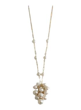 珍珠紫藤包金项链葡萄手作小众