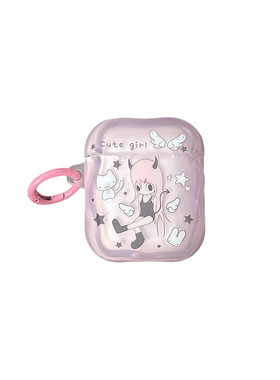 日系卡通动漫恶魔女孩适用airpod4代苹果无线蓝牙耳机套airpodspro3新款软壳airpodspro2防摔防丢耳机壳女款