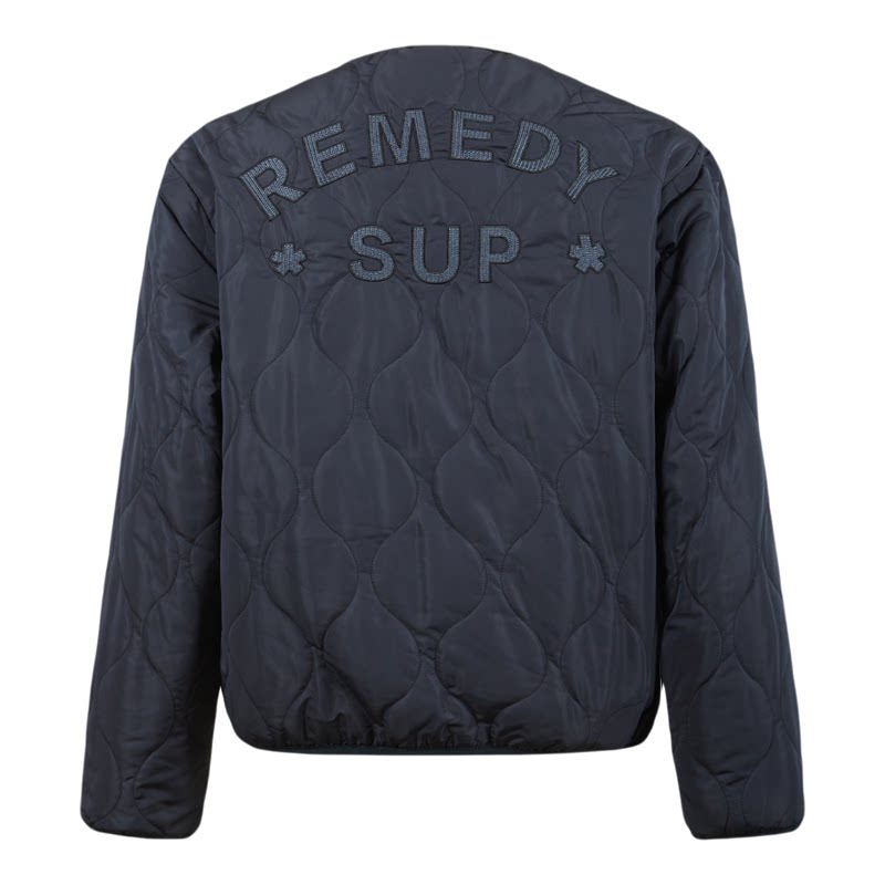 Remedy葫芦纹内层保暖无领棉服男女秋冬新款美式复古宽松休闲外套