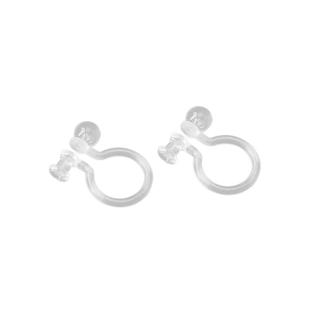 耳夹转换器隐形透明无痛 耳钉改耳夹diy材料 树脂无耳洞转化器U型