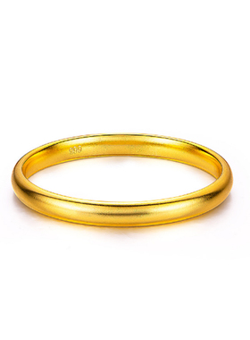 铜镀真金新款仿真黄金心经古法传承手镯环女久不掉色999足沙金