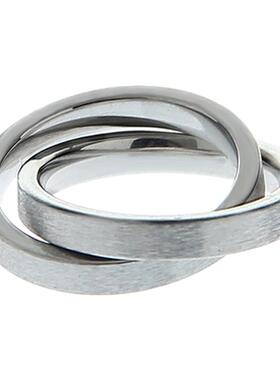 SAZ2024年新款潮流素圈双环戒指