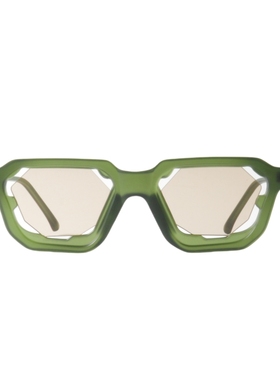 机能风独特设计镂空镜片太阳眼镜