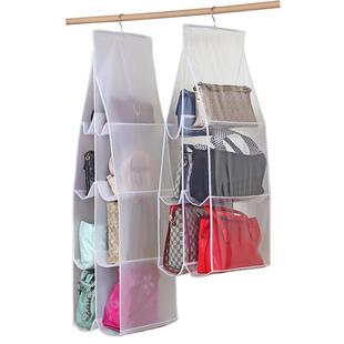 包包收纳神器衣柜宿舍悬挂家用分层挂包架放包包门后透明收纳挂袋