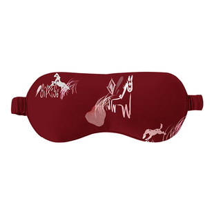 马年限定礼物丝侬红色真丝眼罩睡眠遮光双面午休桑蚕丝礼盒伴手礼