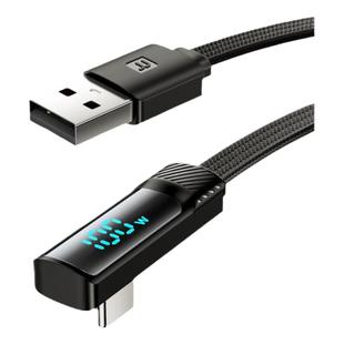 toocki图奇TypeC弯头数据线适用华为mate60荣耀小米14充电线6A闪充tpc线usb转c数显线100W超级快充Type车载器