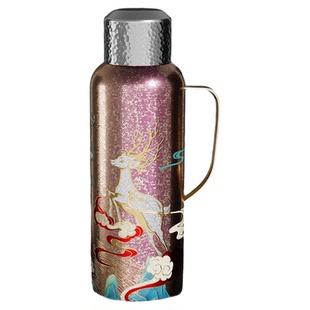 大卡纯钛保温杯家用大容量泡茶壶传家壶机械显温高档焖茶壶1000ml