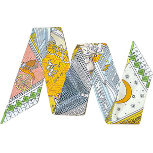 奇珍异宝H家桑蚕丝小丝巾装饰包包手柄真丝飘带100%丝绸斜纹领巾