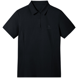 骆驼女装正肩POLO衫2026春季新款户外防晒速干运动修身T恤短袖女