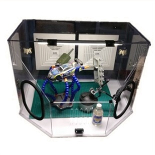 高达模型喷漆箱/打磨上色/折叠工作台/负压排气抽风机手办娃娃