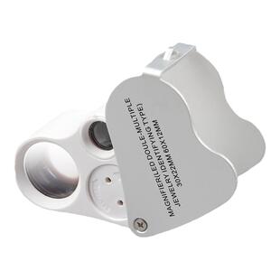 30倍60倍地质放大镜高倍led灯看钻石腰围码玉石珠宝古玩鉴定工具