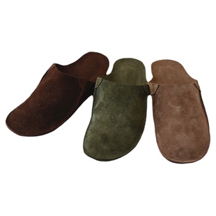 男女皆可真皮一脚蹬包头半拖情侣款复古文艺风森女棉麻拖鞋外贸夏