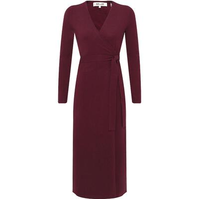 DVFV领毛衣裙裹身连衣裙