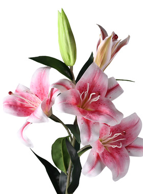 手感高档百合花仿真花束装饰客厅