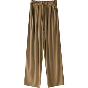 COCOBELLA静奢风捏褶木耳腰哈伦裤女夏薄款九分休闲裤子PA3071-2