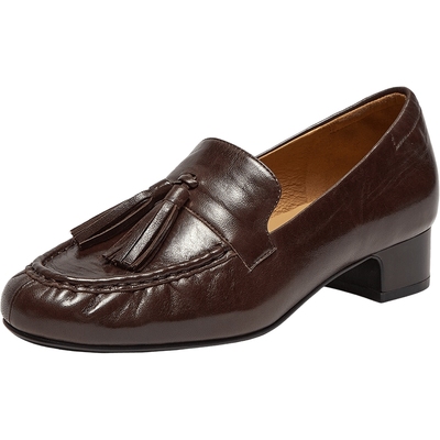 真美诗柔软羊皮流苏乐福鞋