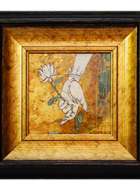 中式禅意敦煌手持莲花装饰画