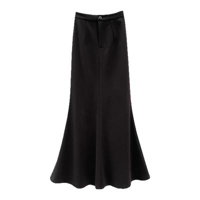 骊枥毛呢半身裙显瘦气质长鱼尾裙