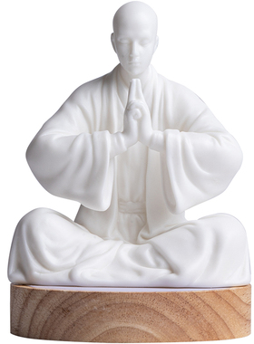 德化白瓷小和尚人物摆件