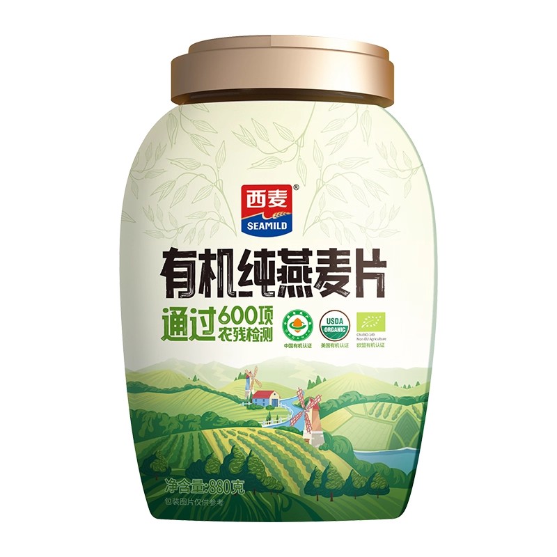 西麦有机纯燕麦片礼盒装低脂0钠