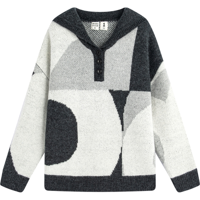 Studio1till8海军领毛衣半裙套装