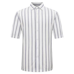 【易打理】LAMPO/蓝豹春夏短袖衬衫男士轻商务休闲纯棉衬衣