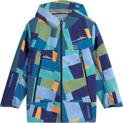 李宁童防泼水连帽男印花运动风衣