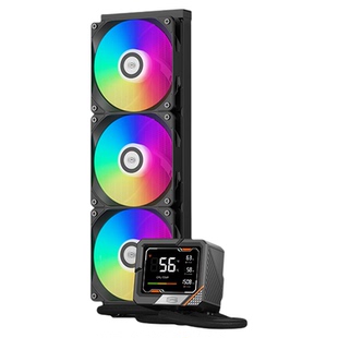 超频三北境GT360 ARGB数显屏散热器台式电脑主机CPU风扇智能水冷