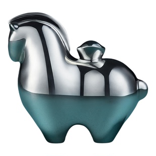 玺匠金铺《马上有钱》足银999 生肖马摆件吉祥物 生日礼物