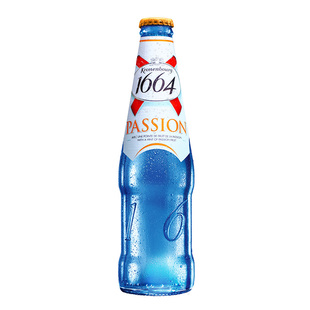 1664百香果风味 法国果味小麦啤酒嘉士伯官方 330ml*24瓶