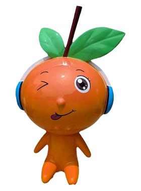 广西生态农场种植基地玻璃钢仿真枇杷篮雕塑定制动漫卡通水果娃娃