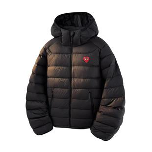 查尔斯桃心美式90鸭绒排骨羽绒服男连帽冬季加厚御寒潮牌情侣外套