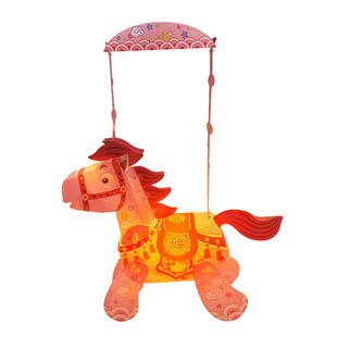 2026马年灯笼小马花灯户外新年春节手提彩灯花灯儿童手工diy玩具