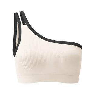 有棵树无缝斜肩带运动风内衣女吸湿透气背心瑜伽跑步休闲式文胸罩