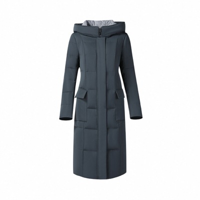 靓诺女士立领中长款羽绒服