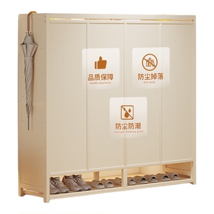 鞋柜门外走廊用小户型过道电梯口收纳柜一体靠墙超薄款中古风鞋架