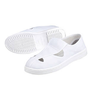 防静电鞋工作鞋无尘车间电子厂防尘专用男女款软底加厚洁净四孔鞋