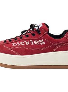 Dickies复古真皮增高板鞋女